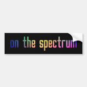 Over het spectrum, de zwarte & de regenboog, het b bumpersticker (Voorkant)
