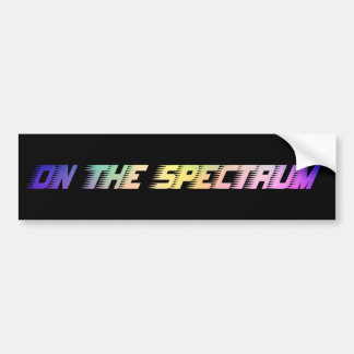 Over het spectrum, de zwarte & de regenboog, het b bumpersticker