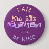 Over het spectrumbewustzijn en de Paarse bewustwor Ronde Button 4,0 Cm (Voorkant)