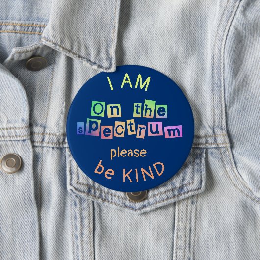 Over het spectrumbewustzijn ronde button 4,0 cm (In situ)