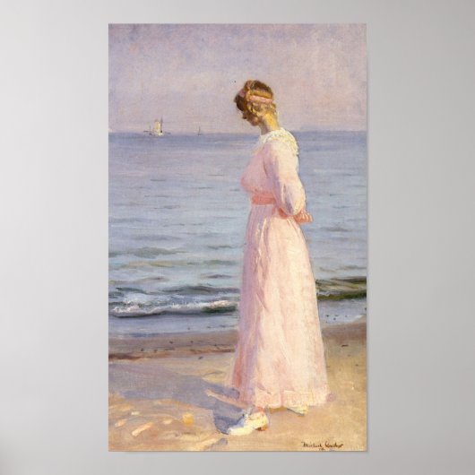 over het strand in skagen poster (Voorkant)