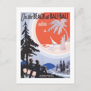 Over het strand op Bali Bali Songbook Hoesje Briefkaart