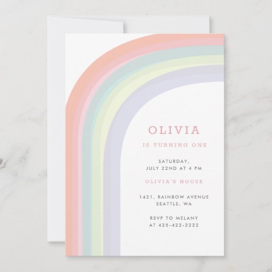 Over het verjaardagsfeest van het Kind Rainbow Pas Kaart (Voorkant)