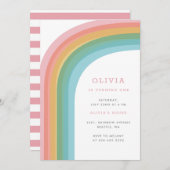 Over het verjaardagsfeest van het Rainbow-Kind Kaart (Voorkant / Achterkant)