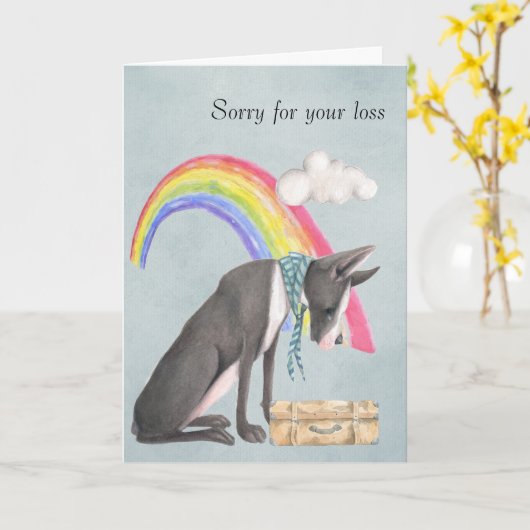 Over het verlies van een hond kaart (Gele Bloem)