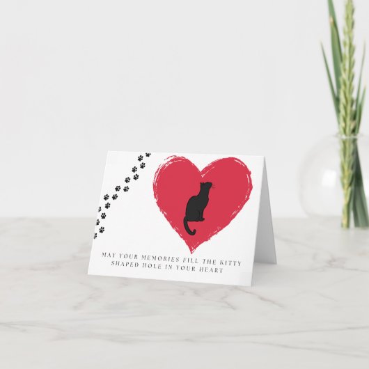 Over het verlies van je kat  kaart (Voorkant)