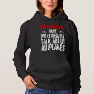 Over het vliegtuig van de piloot van de vliegschoo hoodie