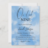 Over het Vrijgezellenfeest Blauw Waterverf voor de Kaart (Voorkant)