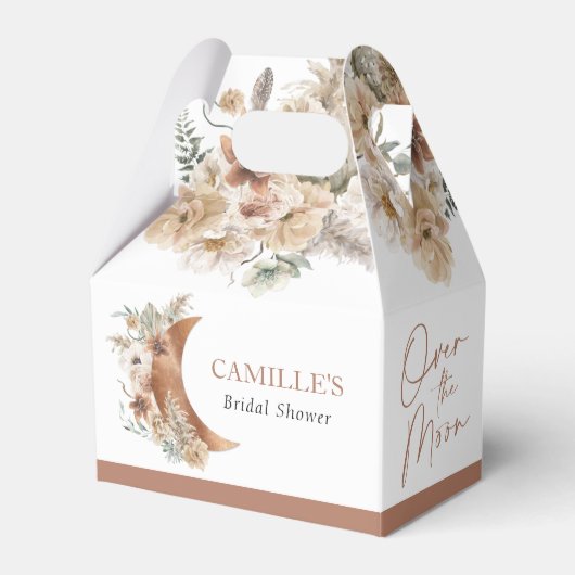 Over het Vrijgezellenfeest Moon Boho Bedankdoosjes (Voorkant Zijde)