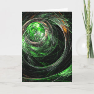 Over het Wenskaart 'World Green Abstract Art' Kaart