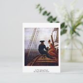 over het zeilschip van Caspar David Friedrich Briefkaart (Staand voorkant)