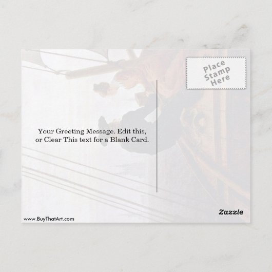 over het zeilschip van Caspar David Friedrich Briefkaart (Achterkant)