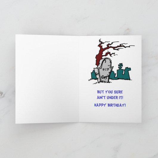 Over - Heuvel, Verjaardag Kaart (Binnen)