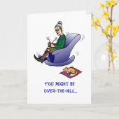 Over - Heuvel, Verjaardag Kaart (Gele Bloem)