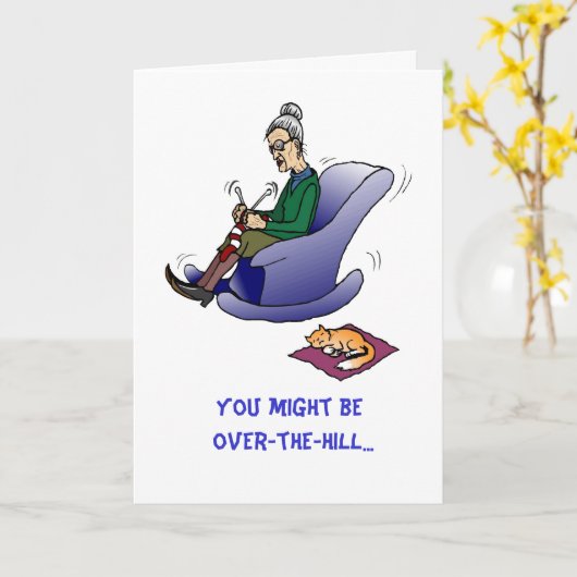 Over - Heuvel, Verjaardag Kaart (Gele Bloem)