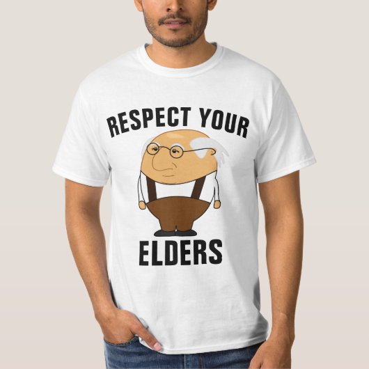 OVER HILL BIRTHDAY FUNRNY RESPECT ELDERS T SHIRTS (Voorkant)