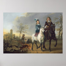 over Horseback - Aelbert Cuyp Fine Art Poster