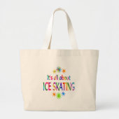 Over ijsschaatsen grote tote bag (Voorkant)