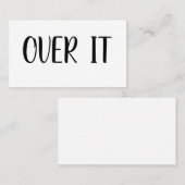 OVER IT VISITEKAARTJE (Voorkant / Achterkant)