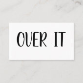 OVER IT VISITEKAARTJE (Voorkant)