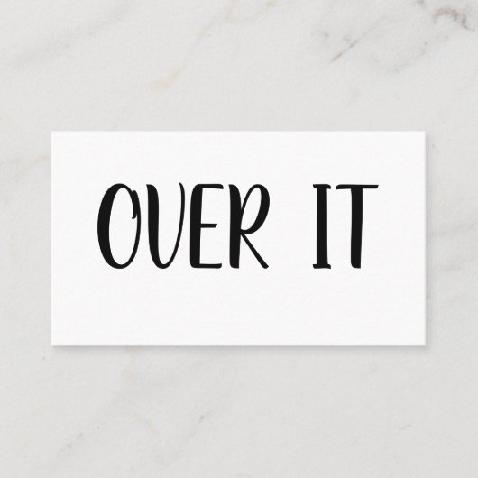 OVER IT VISITEKAARTJE (Voorkant)