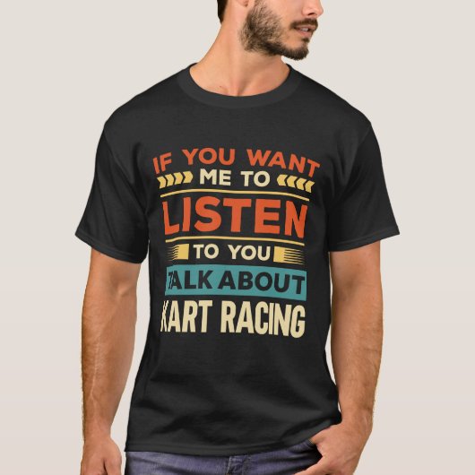 Over Kart Racing praten T-shirt (Voorkant)