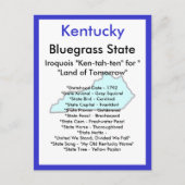 Over Kentucky Briefkaart (Voorkant)