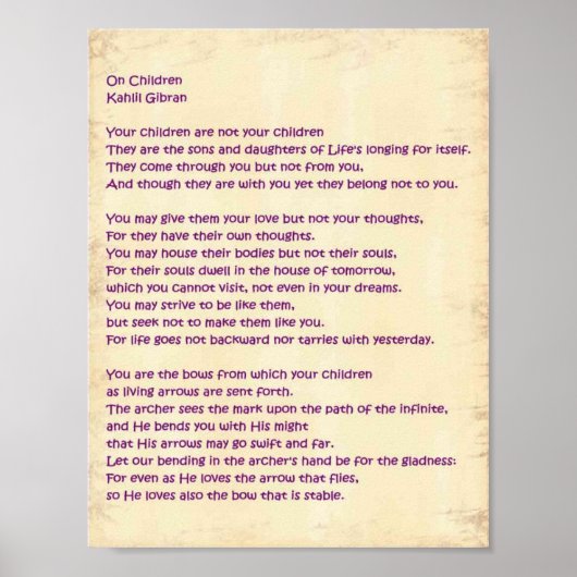 Over kinderen poster (Voorkant)