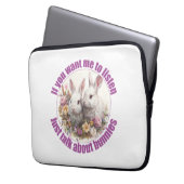 Over konijnen gesproken, leuk laptop sleeve (Voorkant Links)