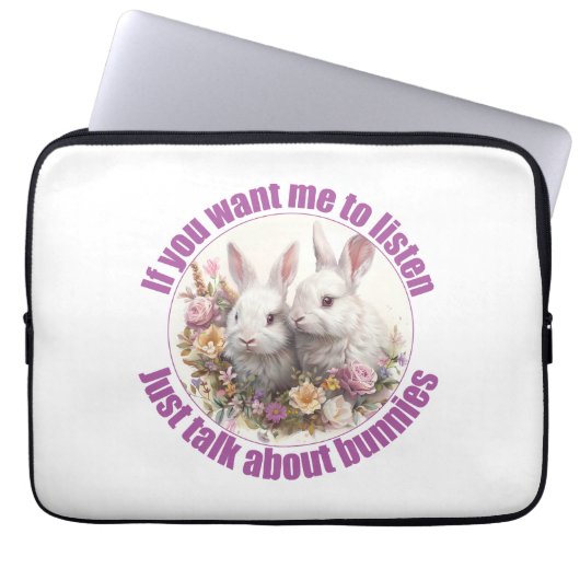 Over konijnen gesproken, leuk laptop sleeve (Voorkant)