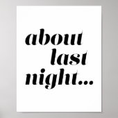 Over Laatste nacht Poster (Voorkant)