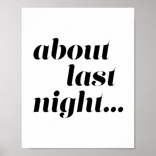 Over Laatste nacht Poster (Voorkant)