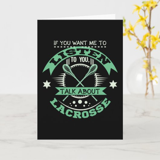 Over Lacrosse praten Kaart (Gele Bloem)
