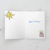 Over land of per Zee... Gelukkige verjaardag! Kaart (Binnen)