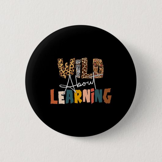 Over Leren Leraar Terug naar School Teaching 1 Ronde Button 5,7 Cm (Voorkant)
