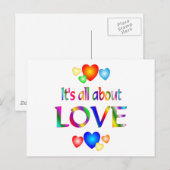 Over liefde briefkaart (Voorkant / Achterkant)