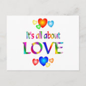 Over liefde briefkaart (Voorkant)