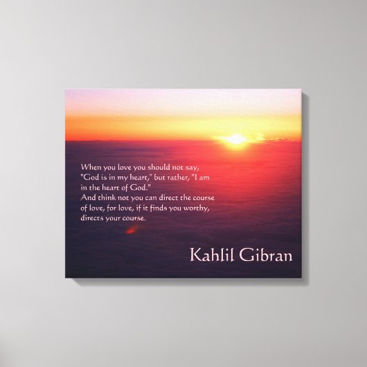 Over liefde - De profeet van Kahlil Gibran Canvas Afdruk (Voorkant)