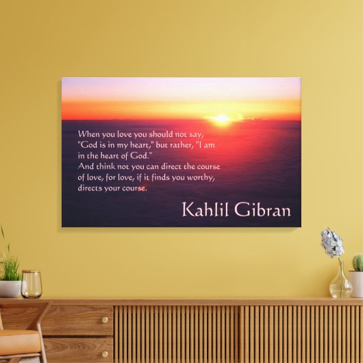 Over liefde - De profeet van Kahlil Gibran Canvas Afdruk (Insitu (Woonkamer))