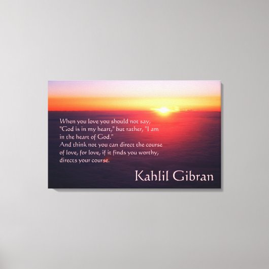 Over liefde - De profeet van Kahlil Gibran Canvas Afdruk (Voorkant)