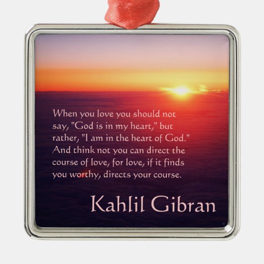 Over liefde - De profeet van Kahlil Gibran Metalen Ornament (Voorkant)