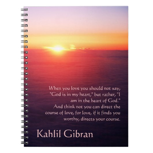Over liefde - De profeet van Kahlil Gibran Notitieboek (Voorkant)