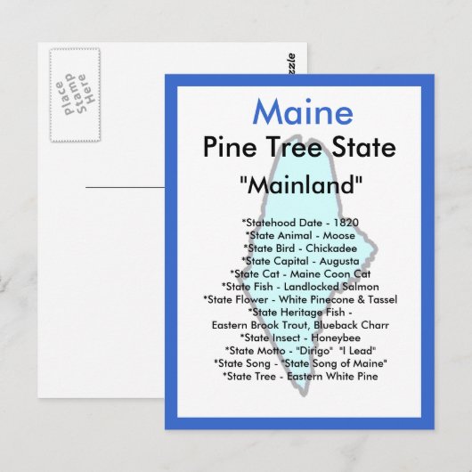 Over Maine Briefkaart (Voorkant / Achterkant)