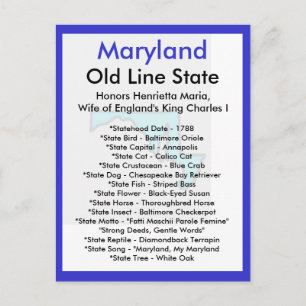 Over Maryland Briefkaart