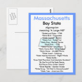 Over Massachusetts Briefkaart (Voorkant / Achterkant)