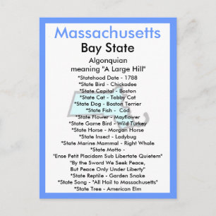 Over Massachusetts Briefkaart