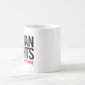 Over mensenrechten wordt niet onderhandeld koffiemok (Center)