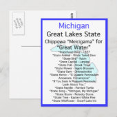 Over Michigan Briefkaart (Voorkant / Achterkant)