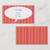 Over mij gestripte profielkaart praten visitekaartje (Voorkant / Achterkant)