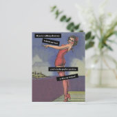 Over mij praten achter mijn achterste  grappigheid briefkaart (Staand voorkant)